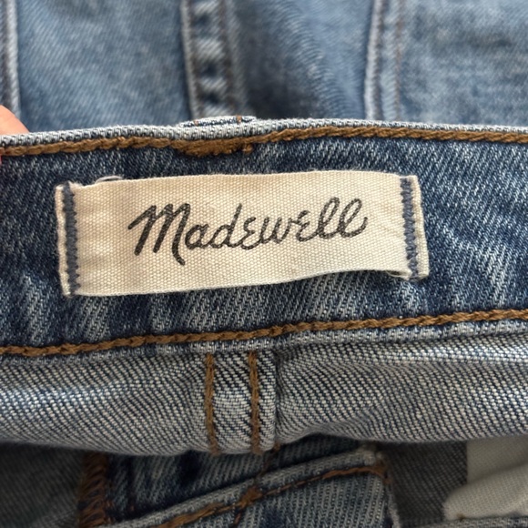 Madewell Wide Leg Cropped Jeans in Medium Wash - Picture 6 of 8